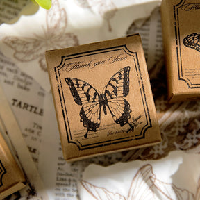 Butterfly Themed Wooden Rubber Stamps (12 Designs)2