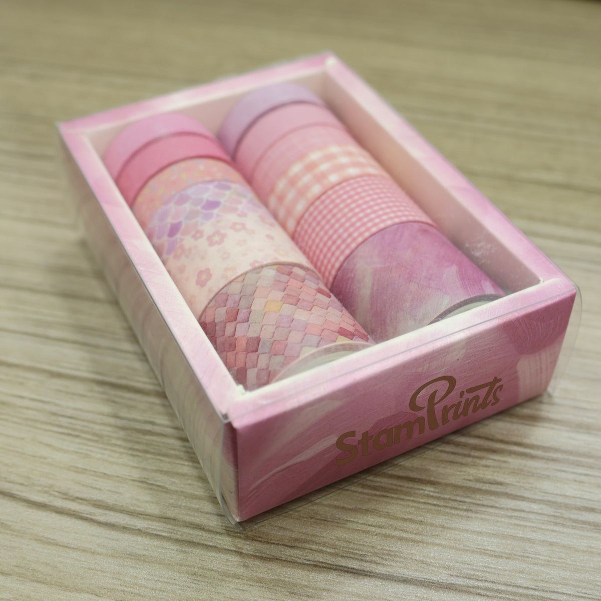 12 Rolls Pink and Decorative Washi Tape Set - Stamprints-2