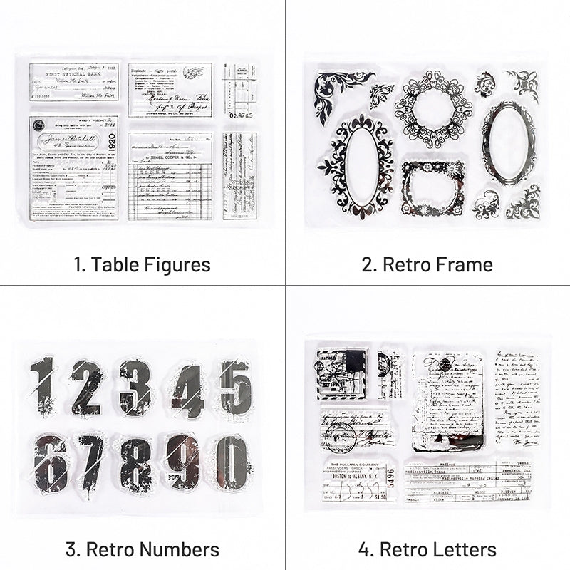  Seethrough Stamp Set Clear Acrylic Stamps Decorative Card  Making Transparent Rubber Stamps : Everything Else