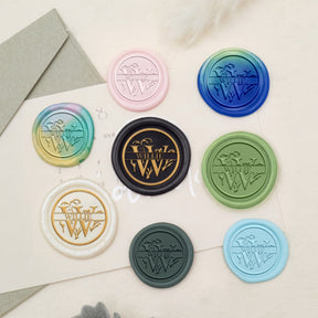 26 Letter Custom Floral Name Wax Seal Stamp - W 3
