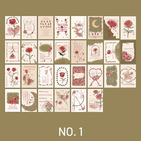 30 Boxed Rose Postcards sku-1