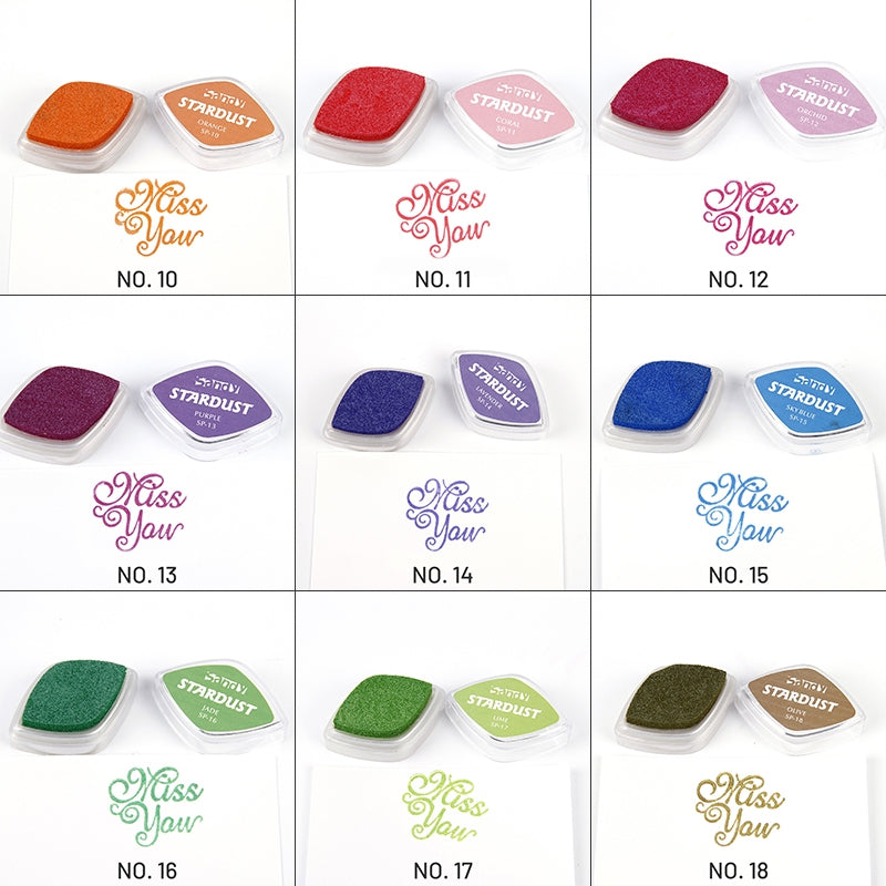 32 Color Pearl Rubber Stamp Pad - Journal - Stamprints 5