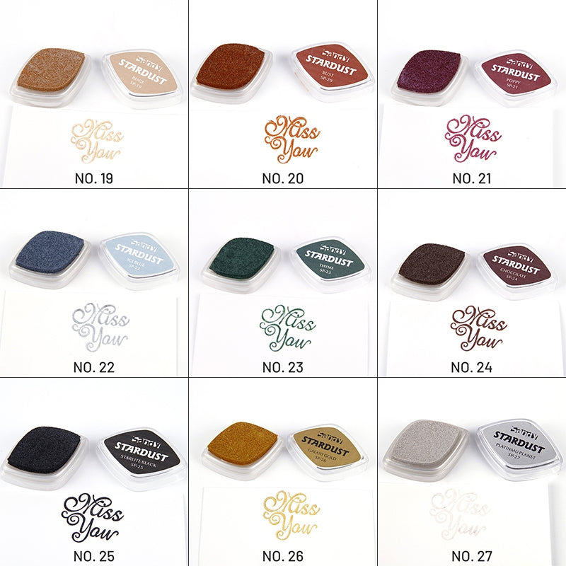 32 Color Pearl Rubber Stamp Pad - Journal - Stamprints 6