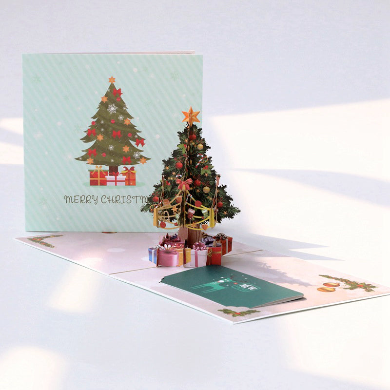 3D Christmas Tree Pop-Up Greeting Card c