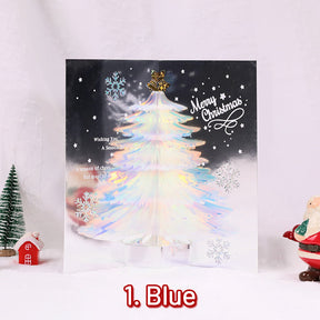 3D Sparkling Christmas Tree Greeting Card sku-1