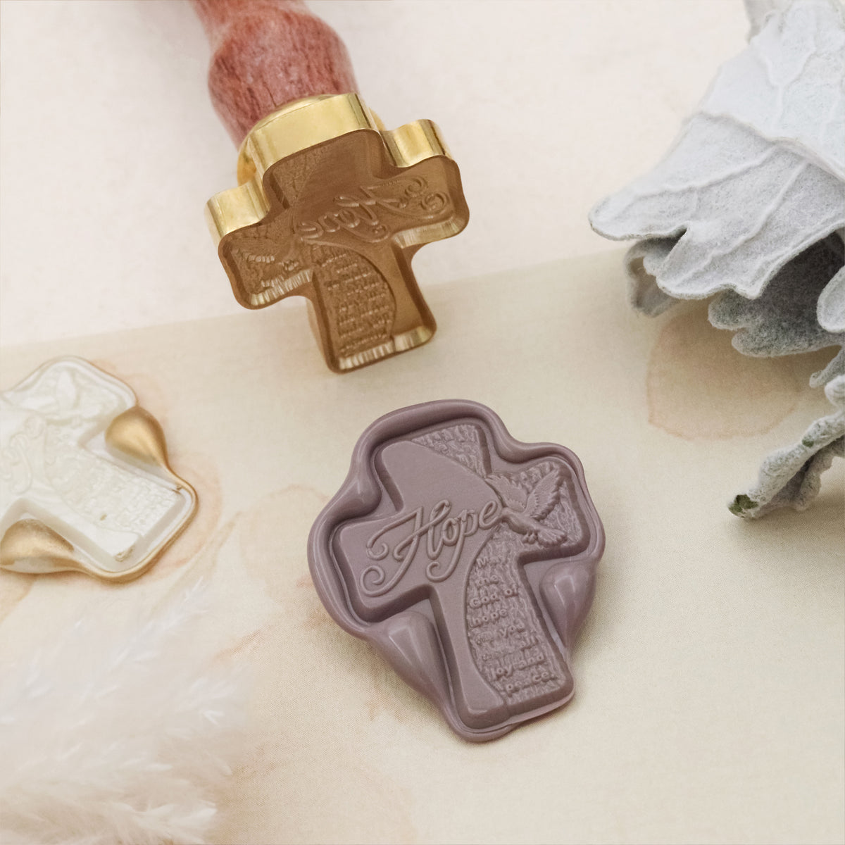 Stamprints 3D Relief Cross Wax Seal Stamp