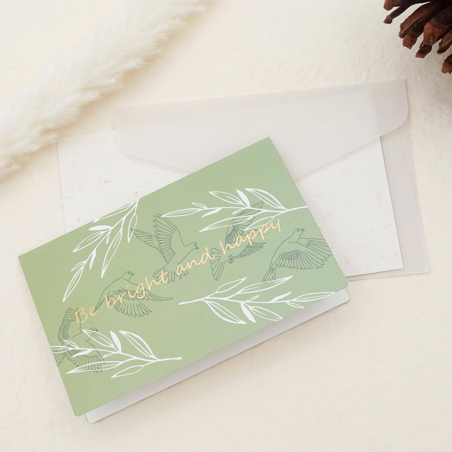 Stamprints Birds & Twigs Greeting Card With Envelope 4