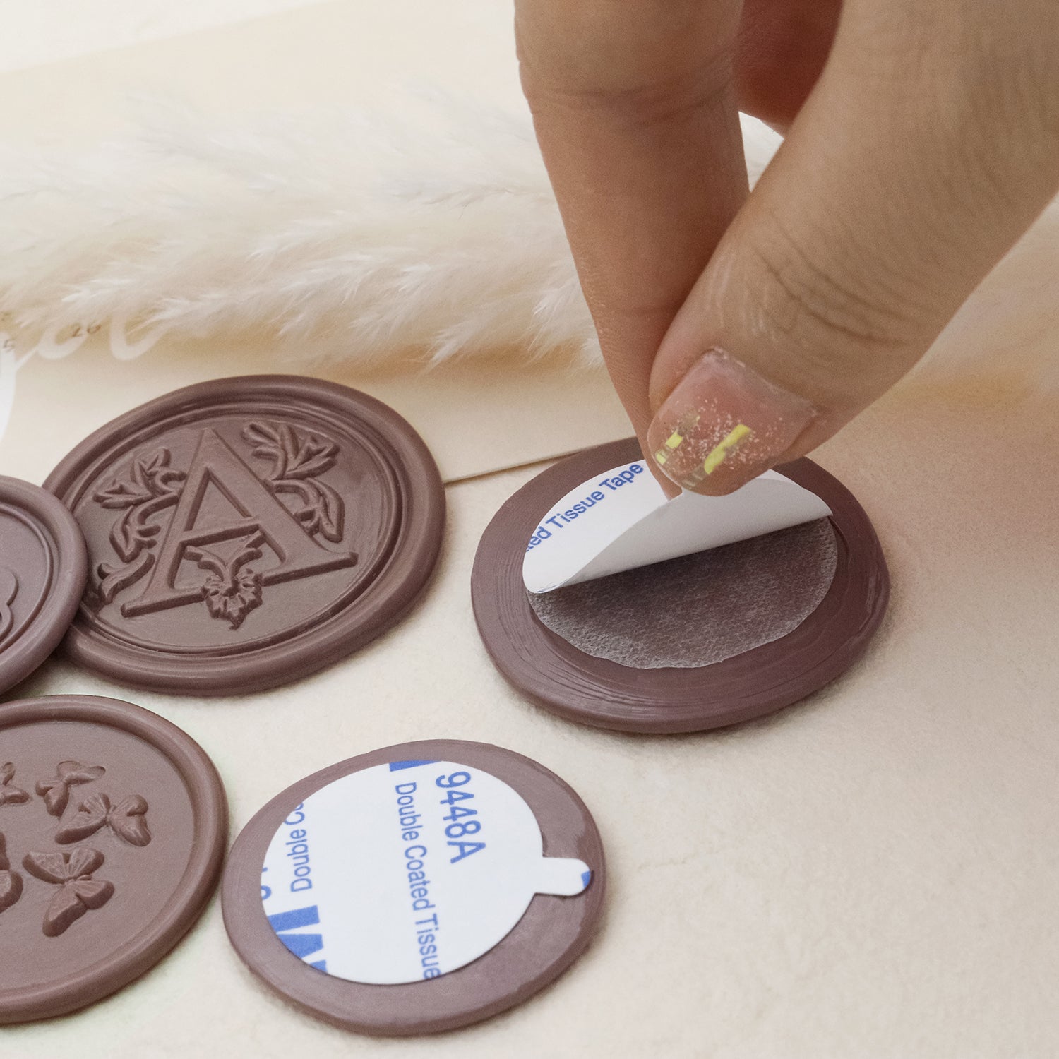 Custom Self-adhesive Wax Seals, Wax Seal Stickers, Wedding Wax Seal  Stickers, Monogram Self-adhesive Wax Seal Stickers, Custom Wax Seals 