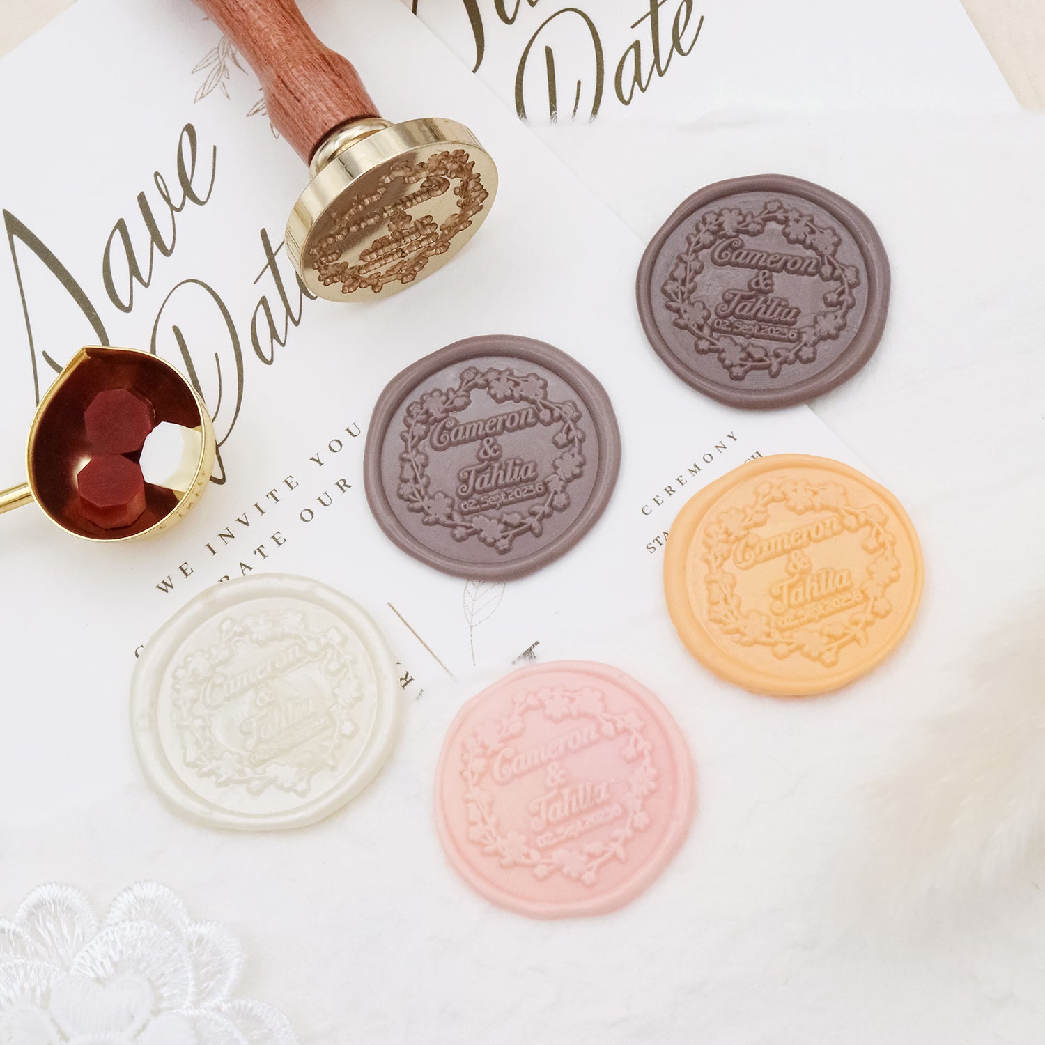 Stamprints Custom Wedding Wax Seal Stamp 4
