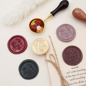 Stamprints Floral Initial Wax Seal Stamp 1