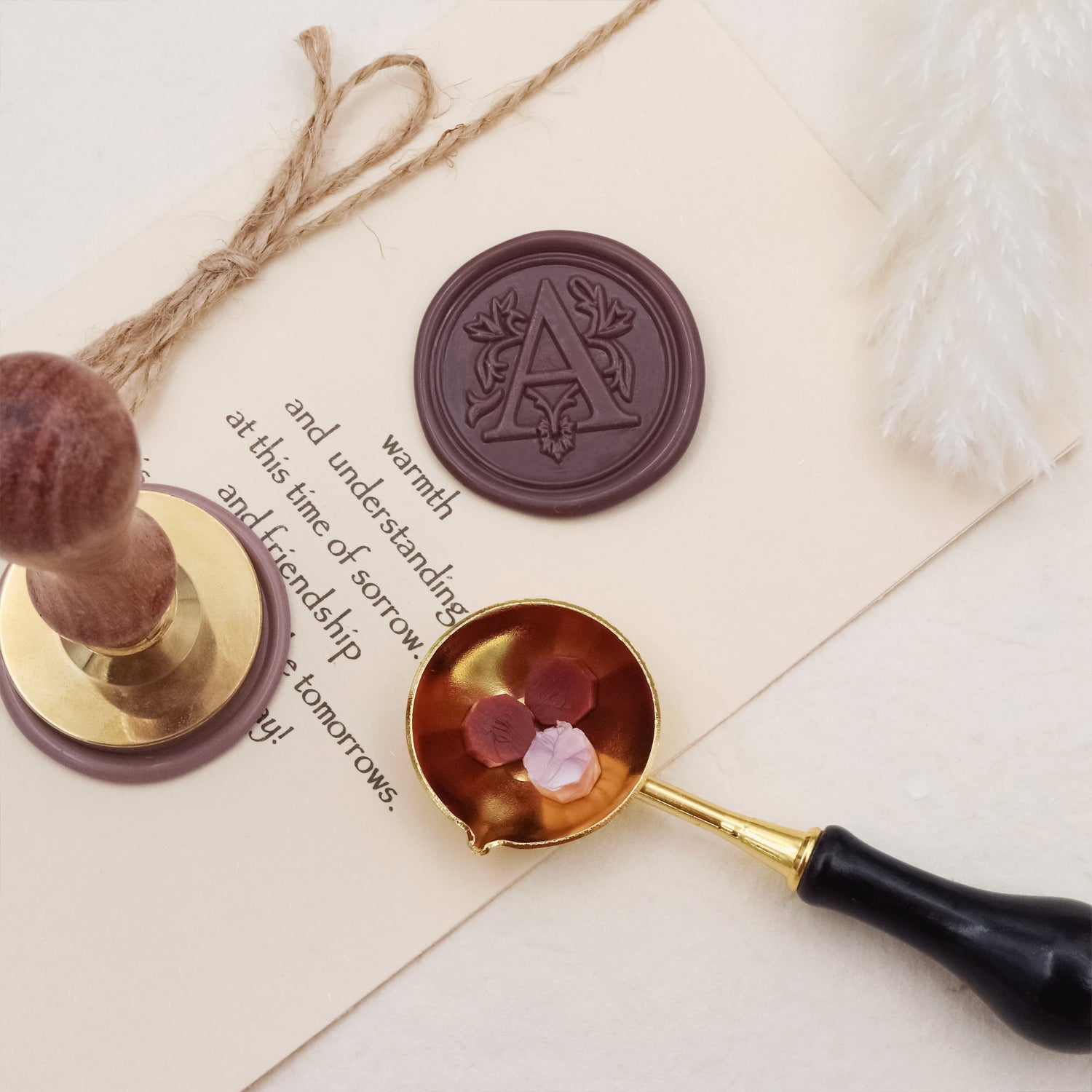 Stamprints Floral Initial Wax Seal Stamp 3