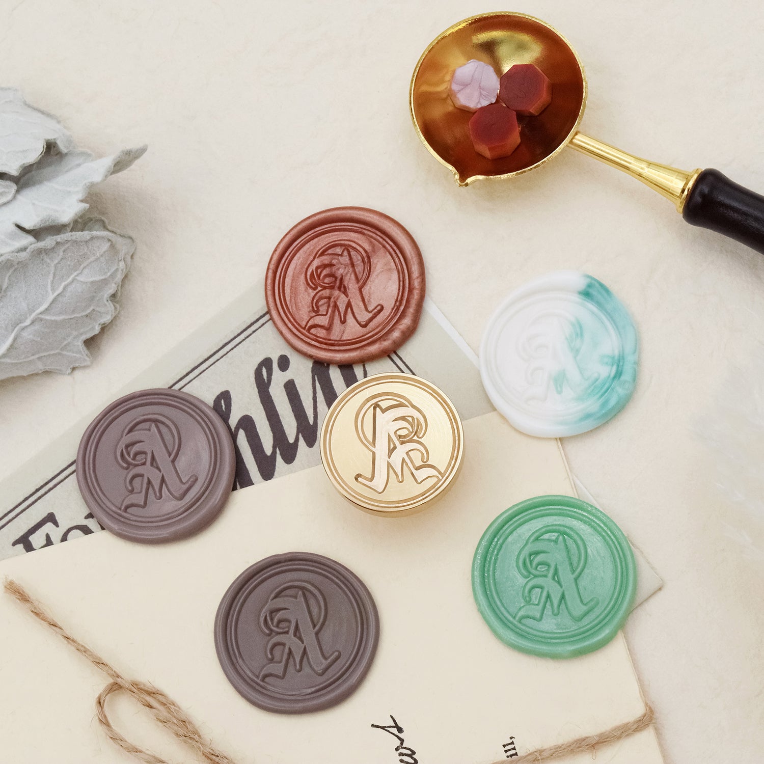 Personalized Custom Gothic Double Initial Wax Seal Stamp