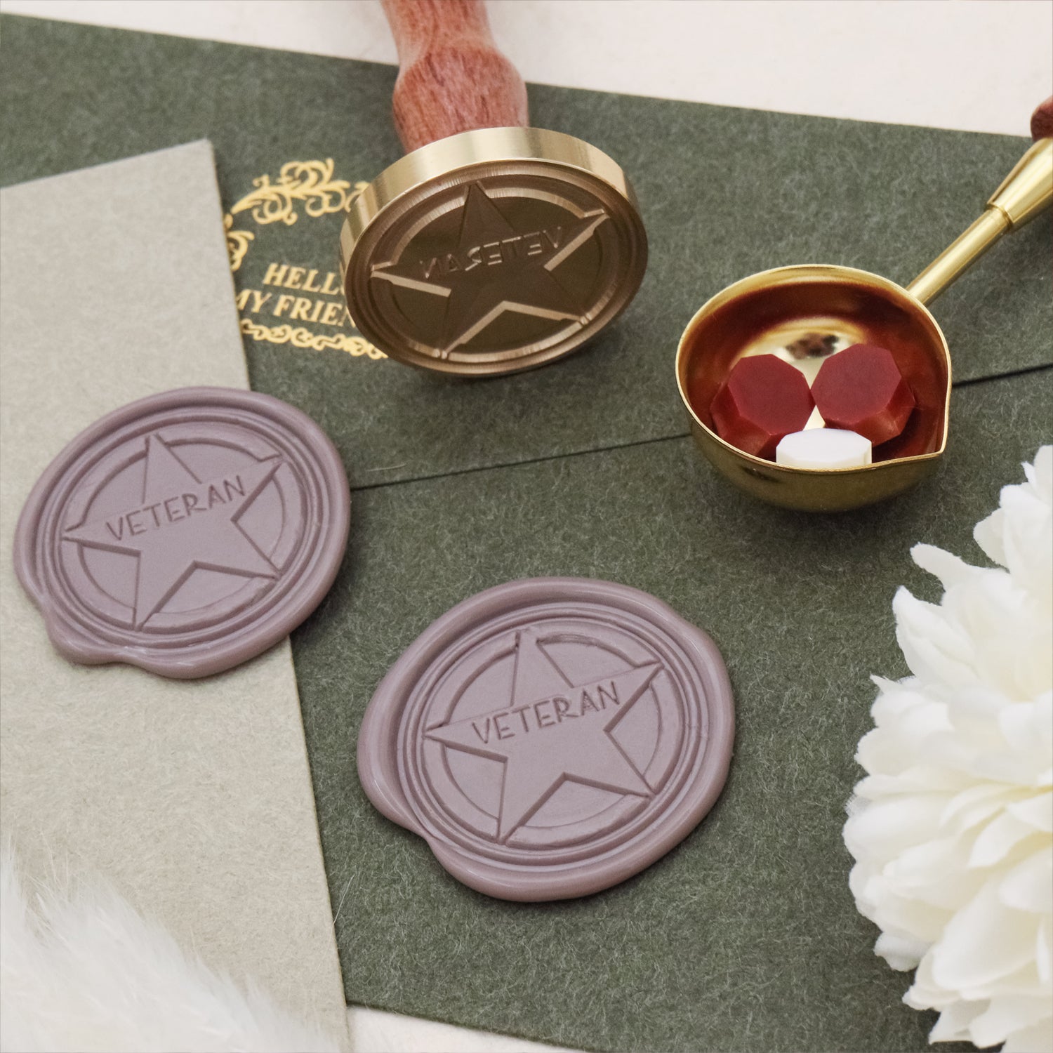 Ready Made Wax Seal Stamp - Military Art Wax Seal Stamp (12 Designs)