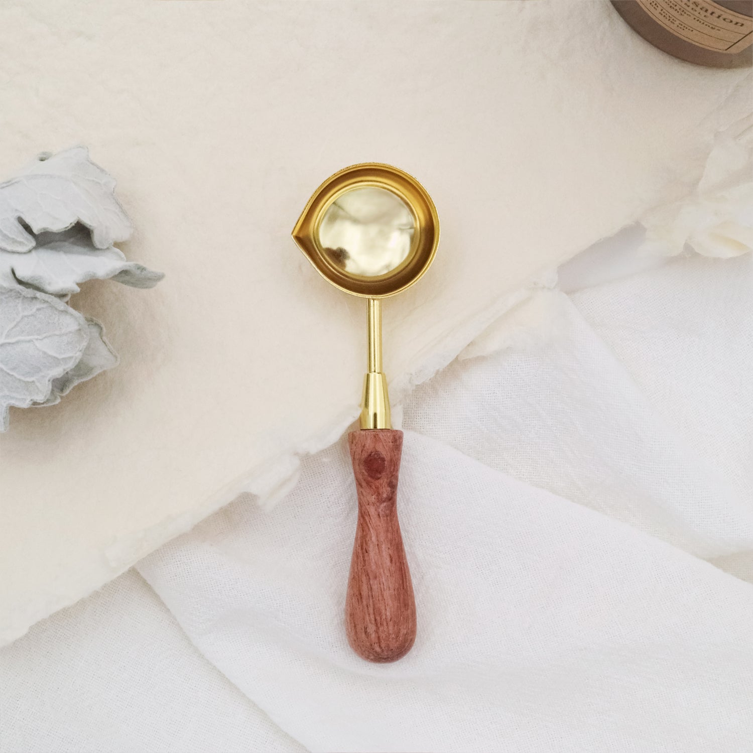 Stamprints Small Short Handled Wooden Melting Spoon 4