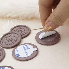 Custom Wax Seal Stickers - Custom Wedding Monogram Self-Adhesive Wax Seal Stickers (36 Designs)