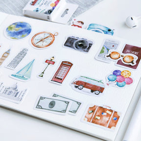 A Person's Travel DIY Boxed Adhesive Sticker b2