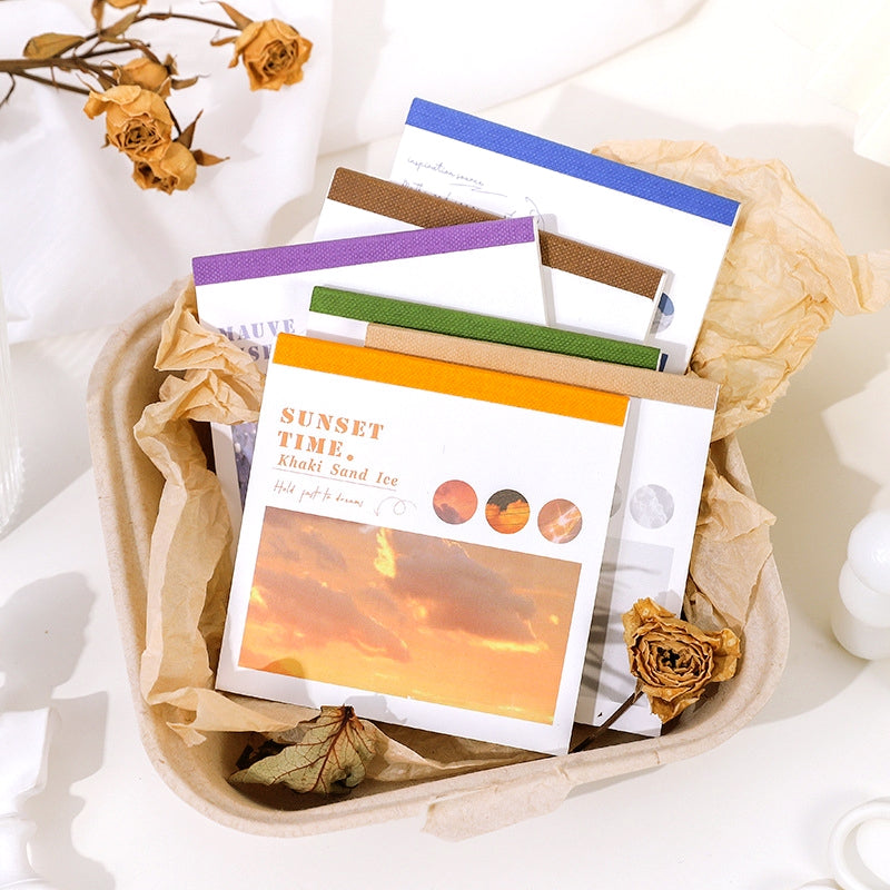 Travel Scenic Photo Washi Sticker - Ocean, Sky, Clouds, Food1