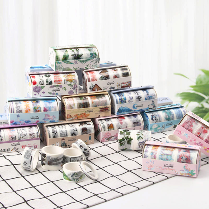 Aesthetical Chinese Ancient Scenery Boxed Washi Tape Set a