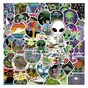 Alien Cartoon Graffiti Sticker sku(2)