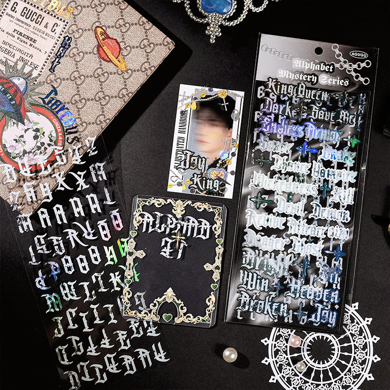 Alphabet Secret Original English Rose Decorative Sticker b3