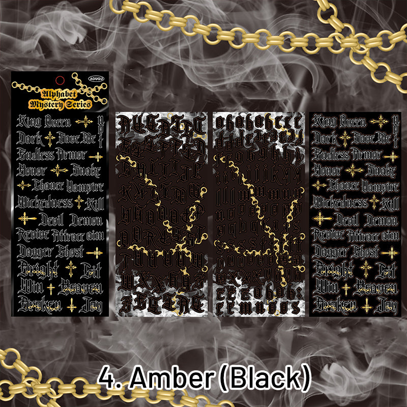 Alphabet Secret Original English Rose Decorative Sticker sku-5