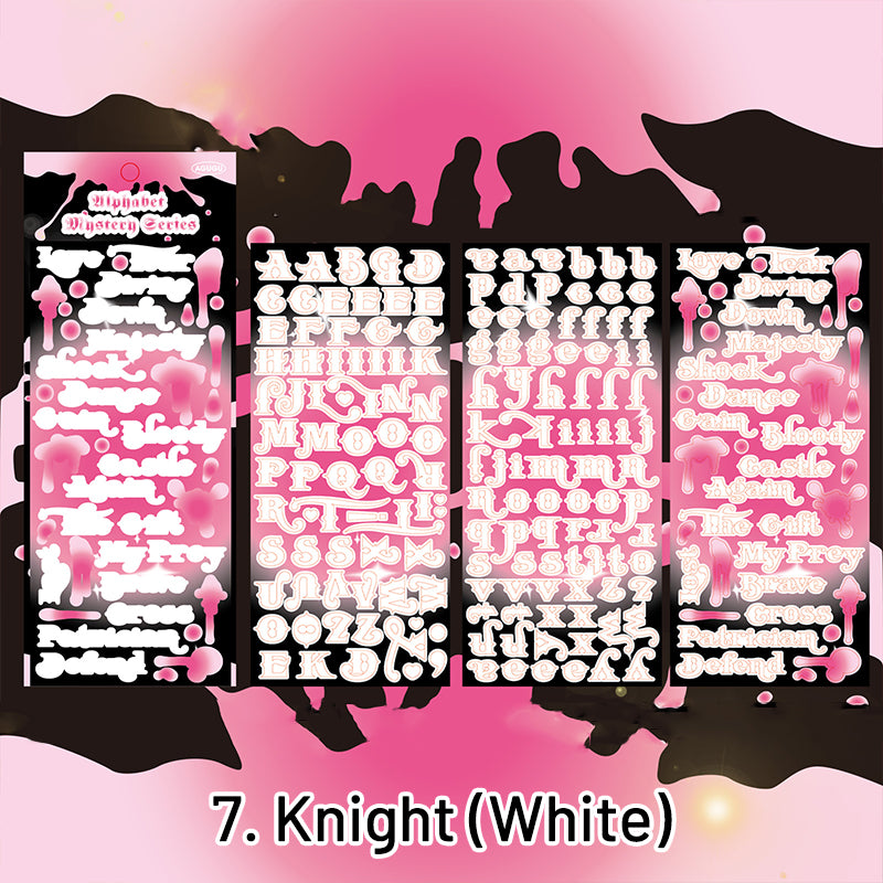 Alphabet Secret Original English Rose Decorative Sticker sku-7