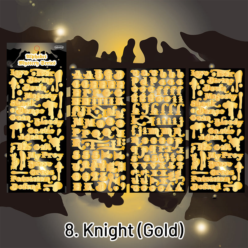 Alphabet Secret Original English Rose Decorative Sticker sku-8