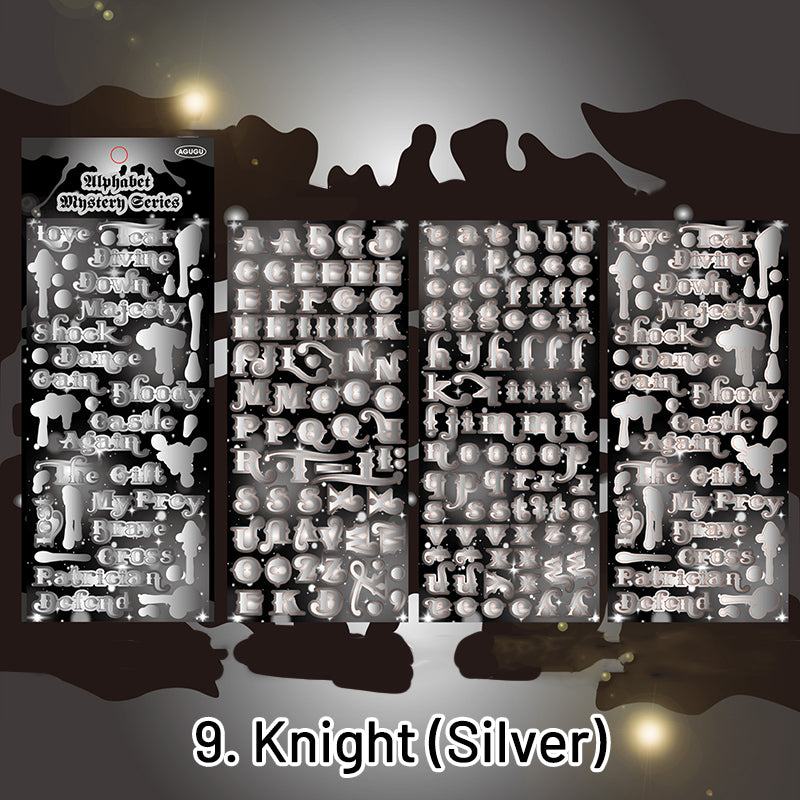 Alphabet Secret Original English Rose Decorative Sticker sku-9