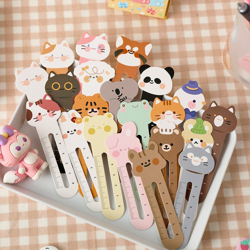Animal City Cartoon Mini Scale Bookmark Pack a