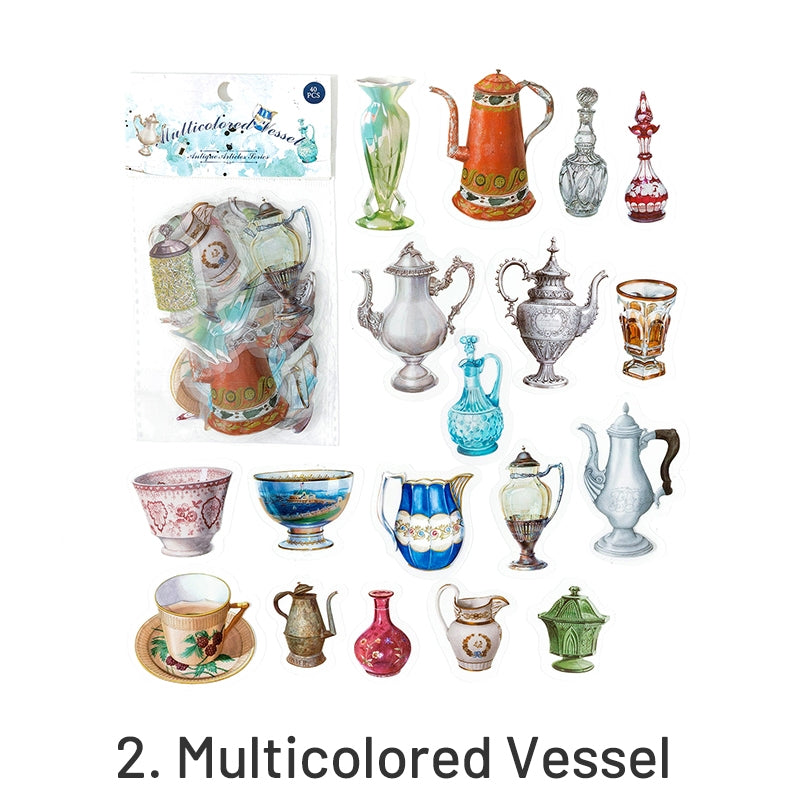 Antique Clock Furniture Retro Objects PET Stickers sku-2