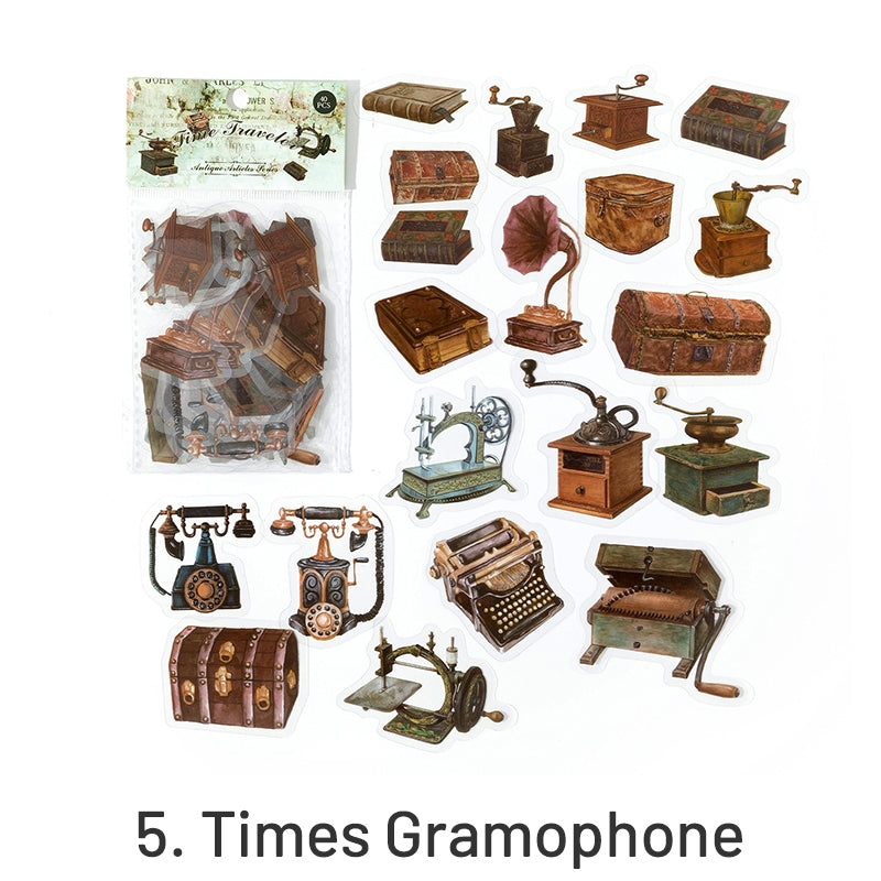 Antique Clock Furniture Retro Objects PET Stickers sku-5