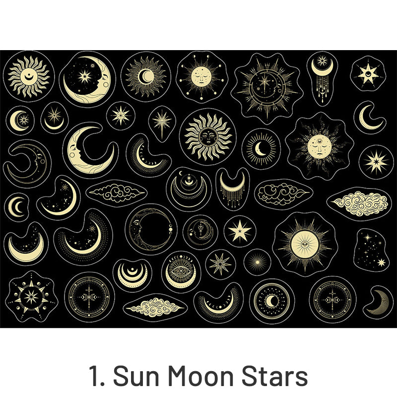 Artistic Constellation Girl Cold Stamping Washi Sticker sku-1