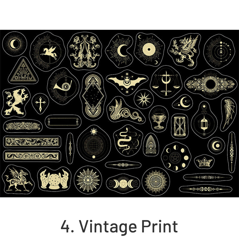Artistic Constellation Girl Cold Stamping Washi Sticker sku-4