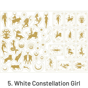 Artistic Constellation Girl Cold Stamping Washi Sticker sku-5