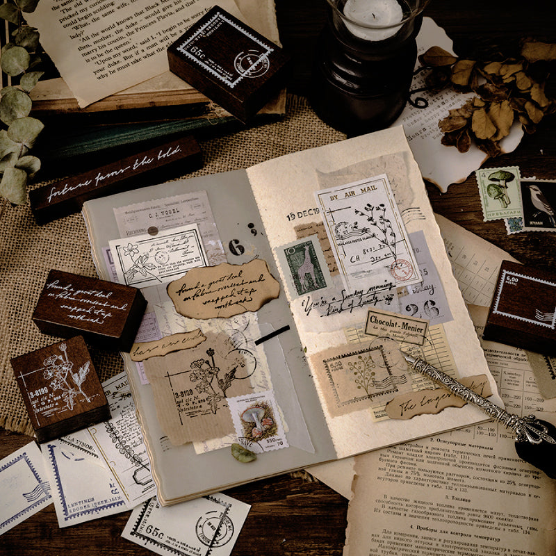 Back In Time Vintage Correspondence Wooden Rubber Stamp b