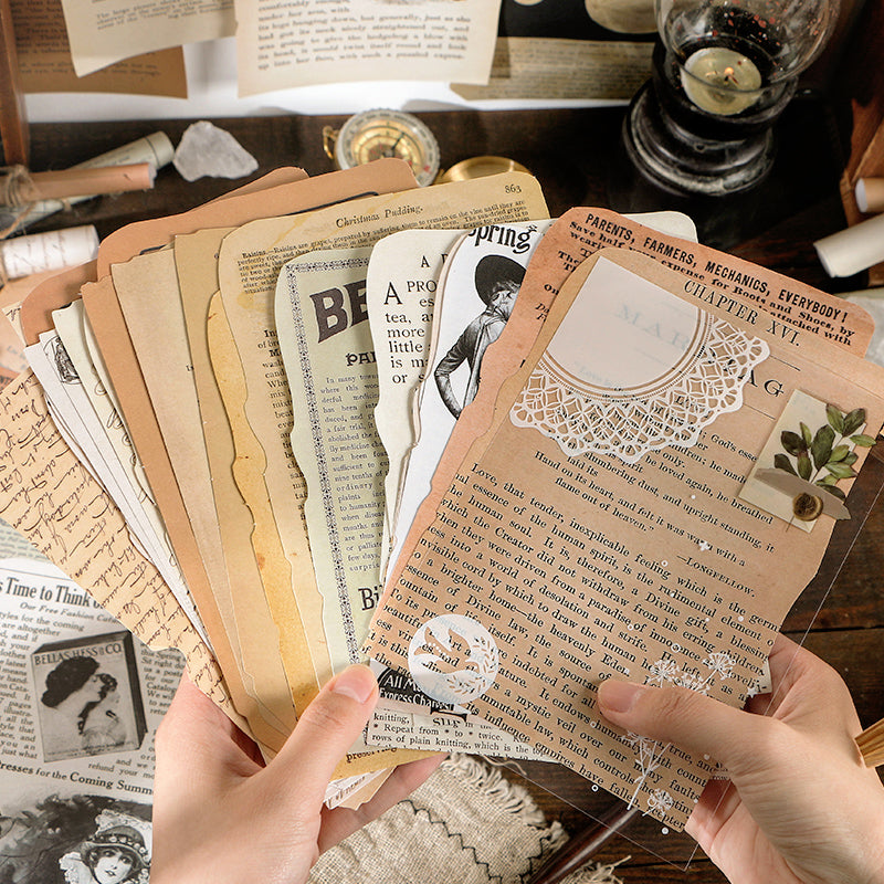 Book Collection Retro DIY Scrapbook Paper b