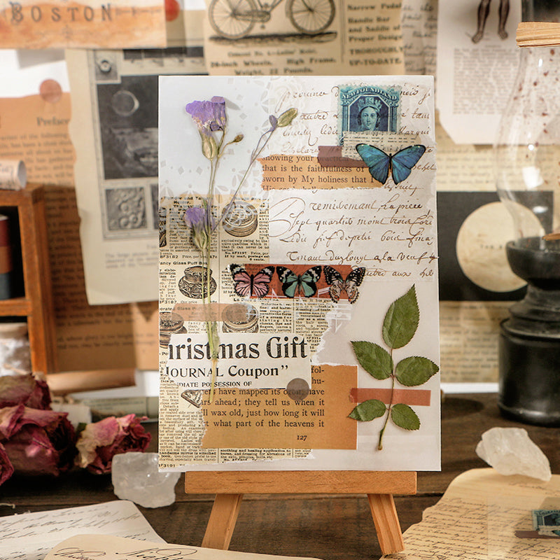 Book Collection Retro DIY Scrapbook Paper b2