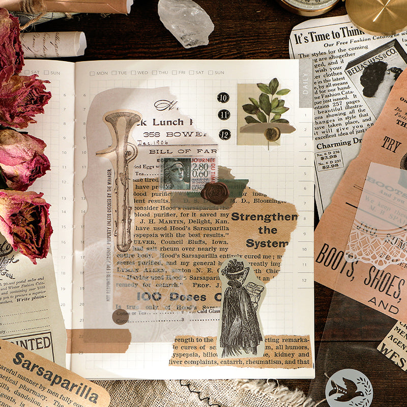 Book Collection Retro DIY Scrapbook Paper b3