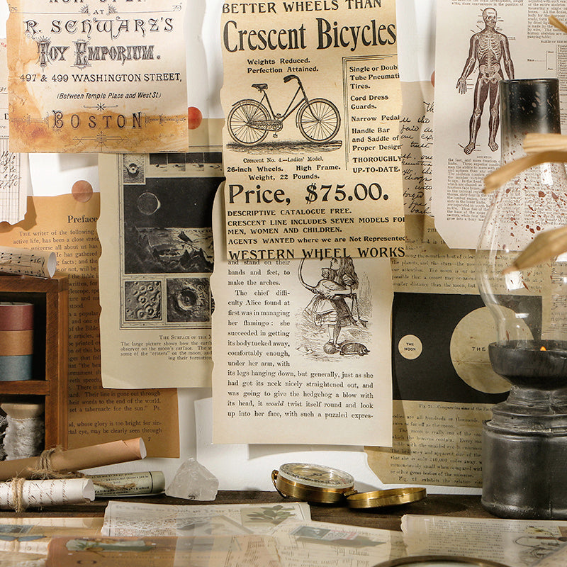 Book Collection Retro DIY Scrapbook Paper b4