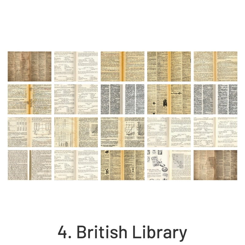 Brief History of Books Vintage Pages Sticker Pack sku-4