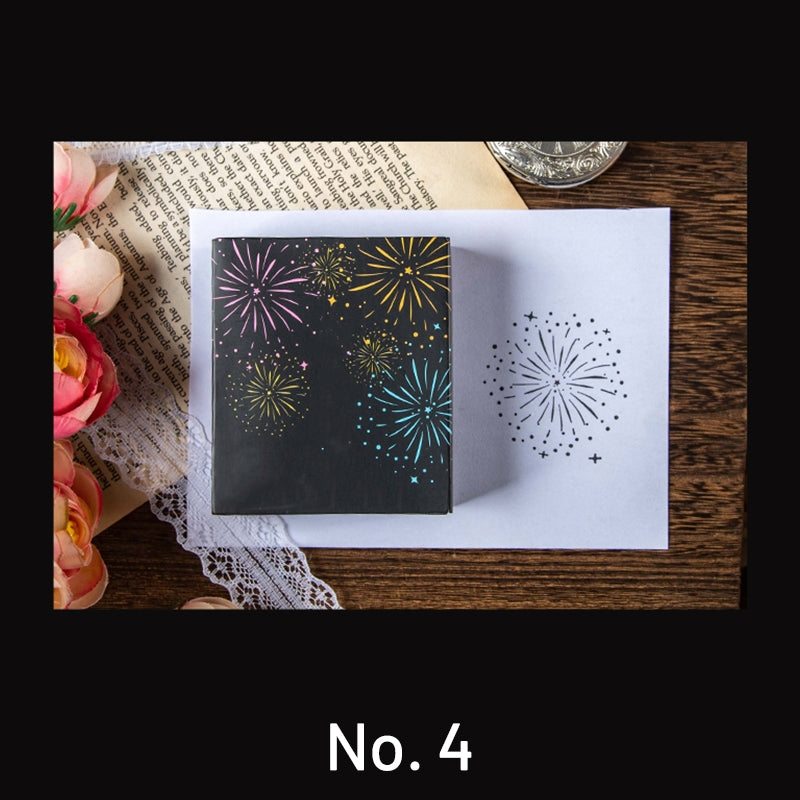 Brilliant Fireworks Wooden Rubber Stamp sku-4