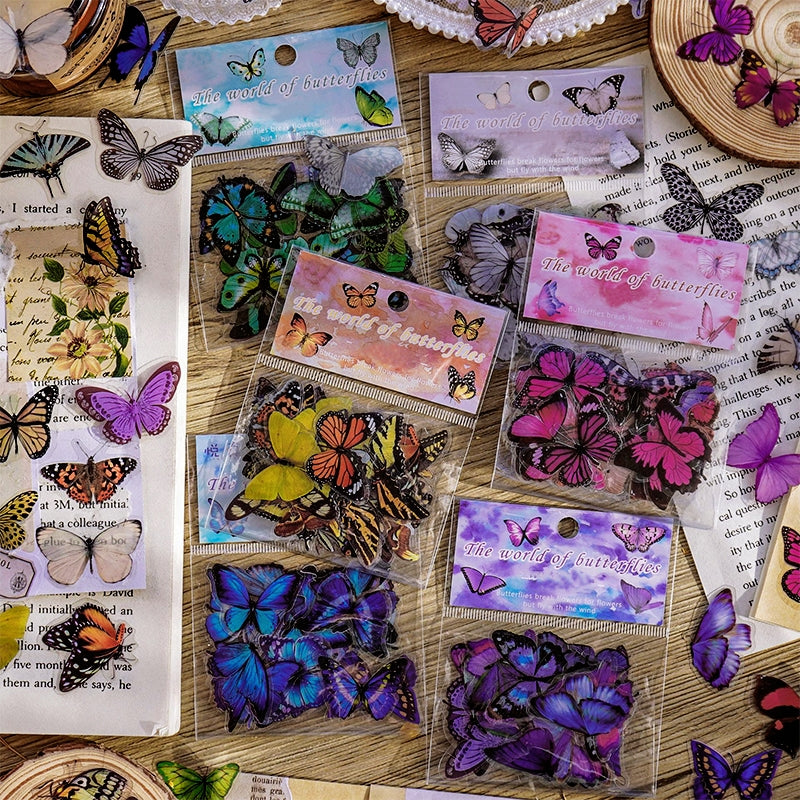 Butterfly Garden Polyethylene Terephthalate Stickers | Decorative ...