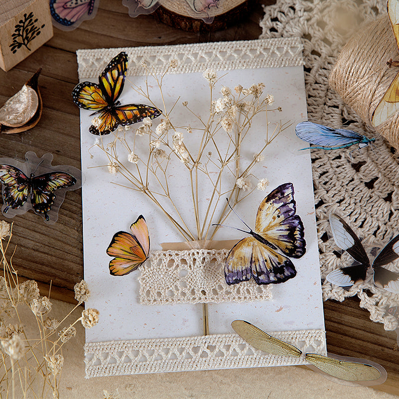 Butterfly Wings Specimen PET Sticker Pack b2