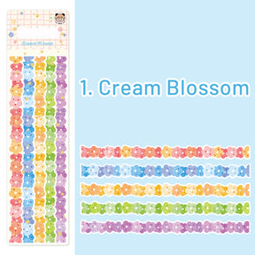 Candy Color Stars Flowers Bubbles Border Decoration Washi Stickers sku-1