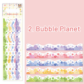Candy Color Stars Flowers Bubbles Border Decoration Washi Stickers sku-2