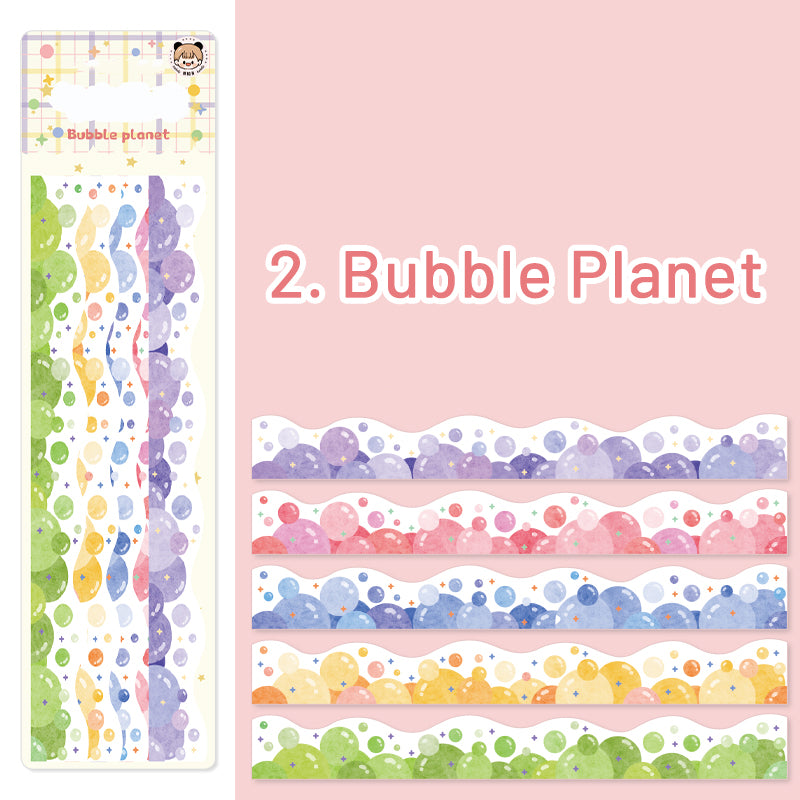 Candy Color Stars Flowers Bubbles Border Decoration Washi Stickers sku-2
