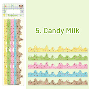 Candy Color Stars Flowers Bubbles Border Decoration Washi Stickers sku-5