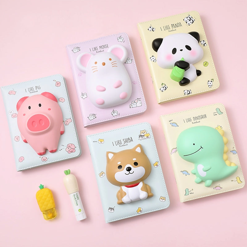 Cartoon Animal Fruit Stress Relief Notebook a