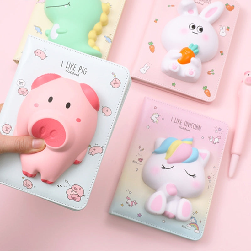 Cartoon Animal Fruit Stress Relief Notebook c