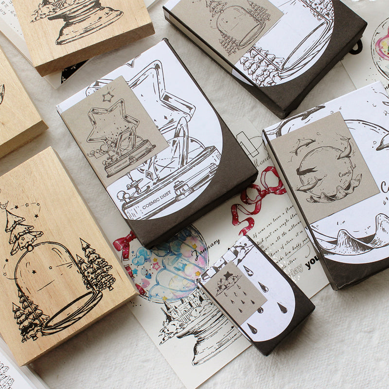 Cartoon Crystal Ball Rubber Stamp b1